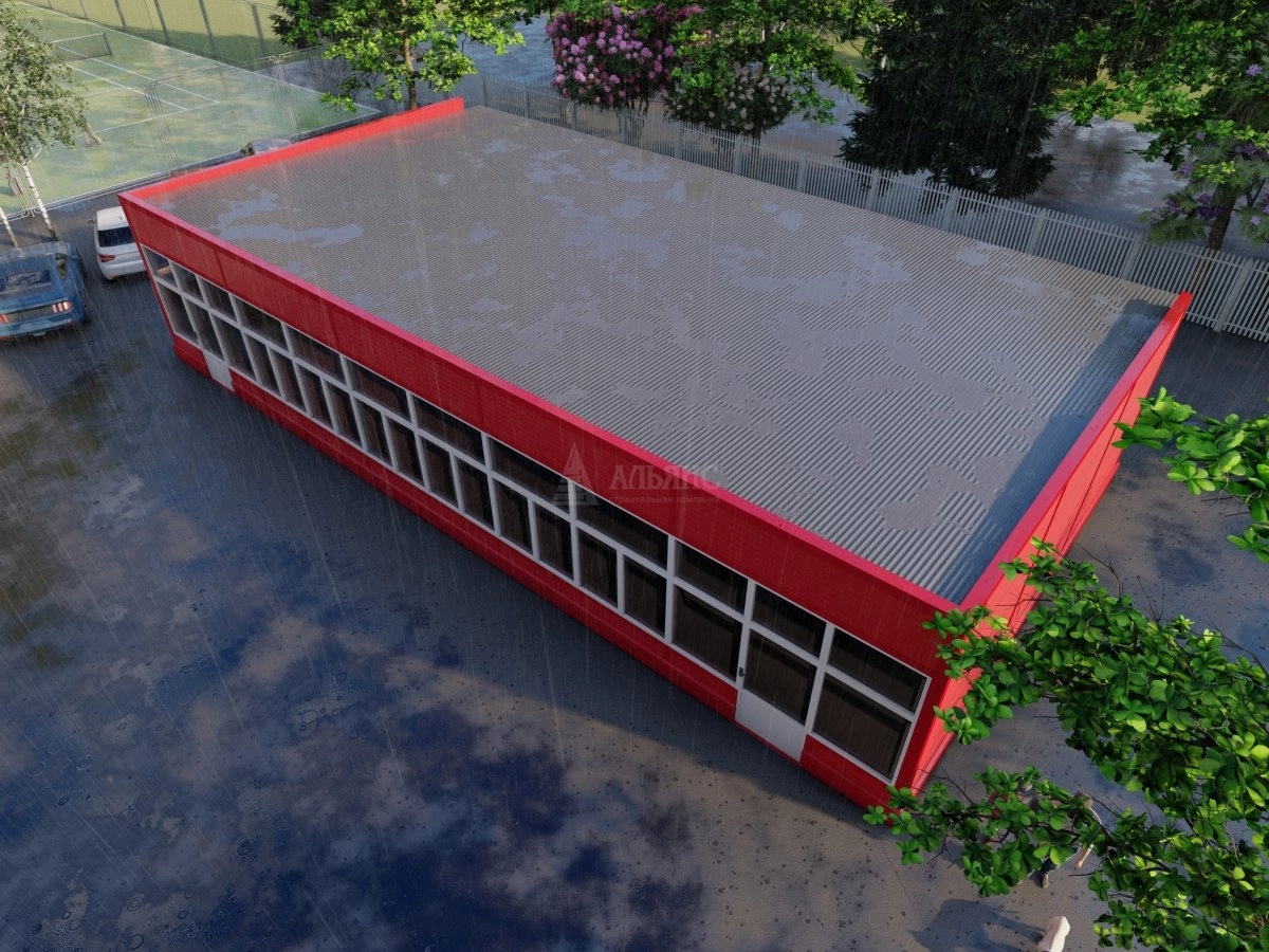 3D визуализация Проект павильона из сэндвич-панелей - фото 5