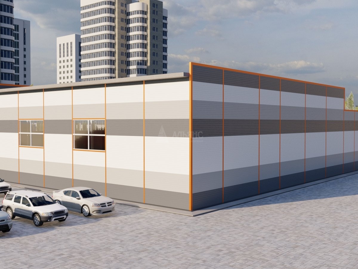 3D визуализация Проект СТО из сэндвич-панелей - фото 2