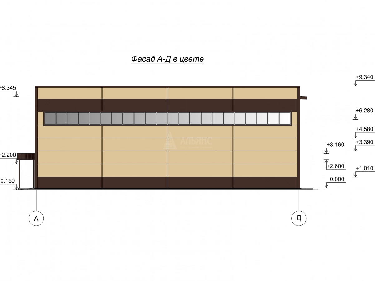 3D визуализация Производственно-деловой комплекс из сэндвич-панелей - фото 10
